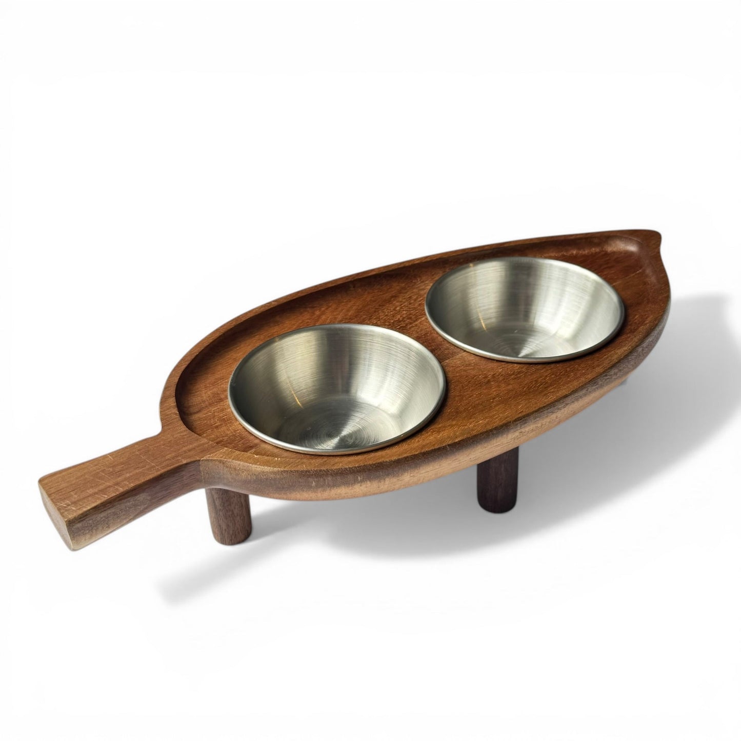 Raised Cat Bowl | Bespoke Wooden | Whisker Friendly UK
