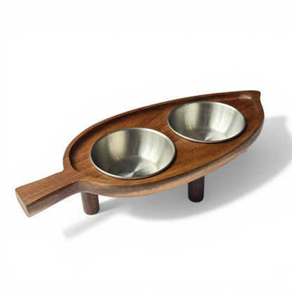 Raised Cat Bowl | Bespoke Wooden | Whisker Friendly UK
